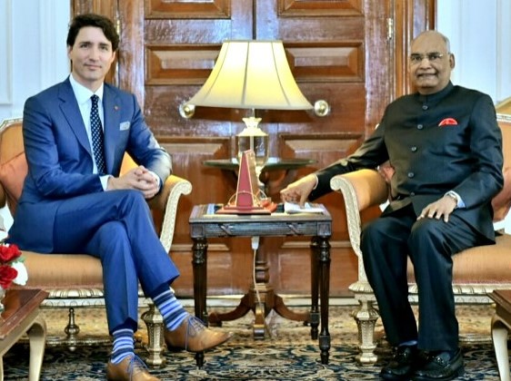  Canadian PM Justin Trudeau Visit to India, 17-23 February, 2018. Call by PM Justin Trudeau on Hon&#39;ble
President of India