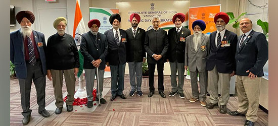  Consul General Shri Manish and members of Indian Ex-Servicemen Society of British Columbia 